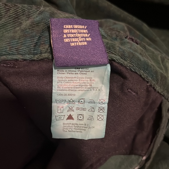 Scotch & Soda Green Patterned Corduroy Pants (30x34) - Picture 5 of 9